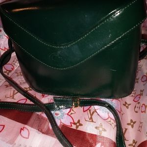 VINTAGE AND UNIQUE CRISTIAN DARK GREEN BINOCULAR CROSSBODY BAG